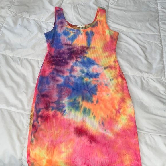 Tye Dye Neon Dress - Picture 1 of 4